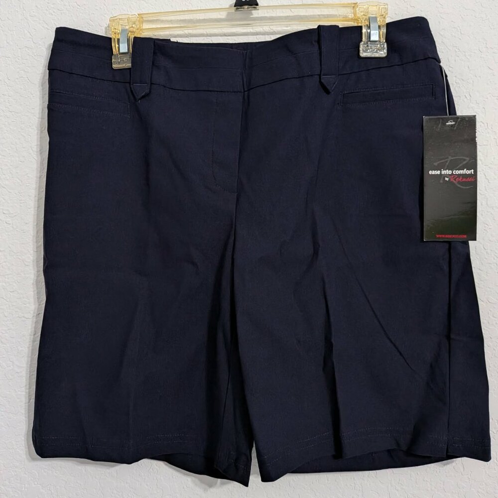 Rekucci Ease Into Comfort Women's Navy Blue Shorts NWT (Size 12)